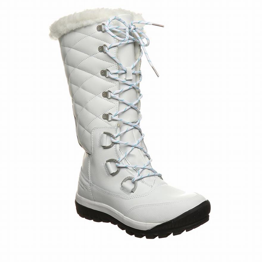 Bearpaw Isabella Wide Tall Boots UK - Women's Boots White ||FQHJYR-908||